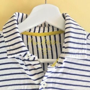 Mini Boden Long-Sleeve Striped Button-Down Shirt